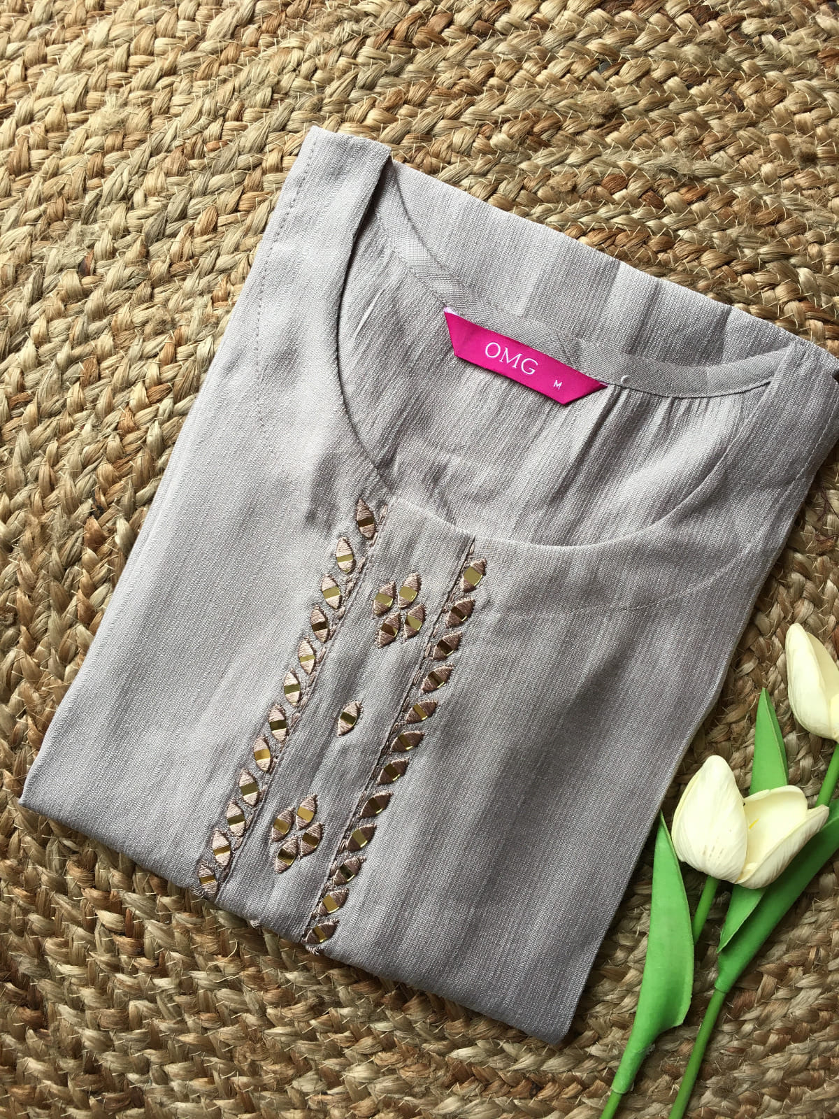 Pure Silk Embroidered Kurta