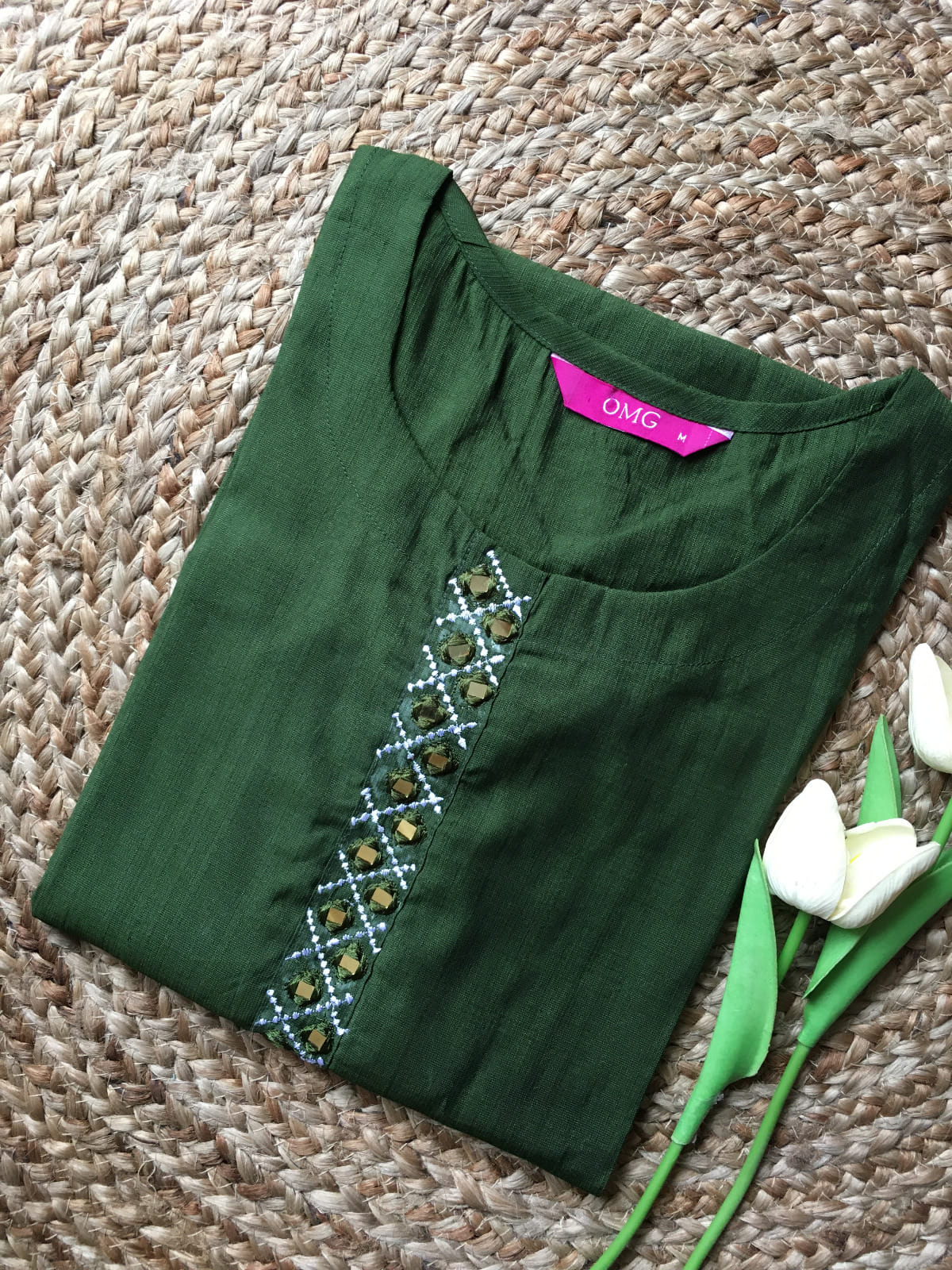 Pure Silk Embroidered Kurta