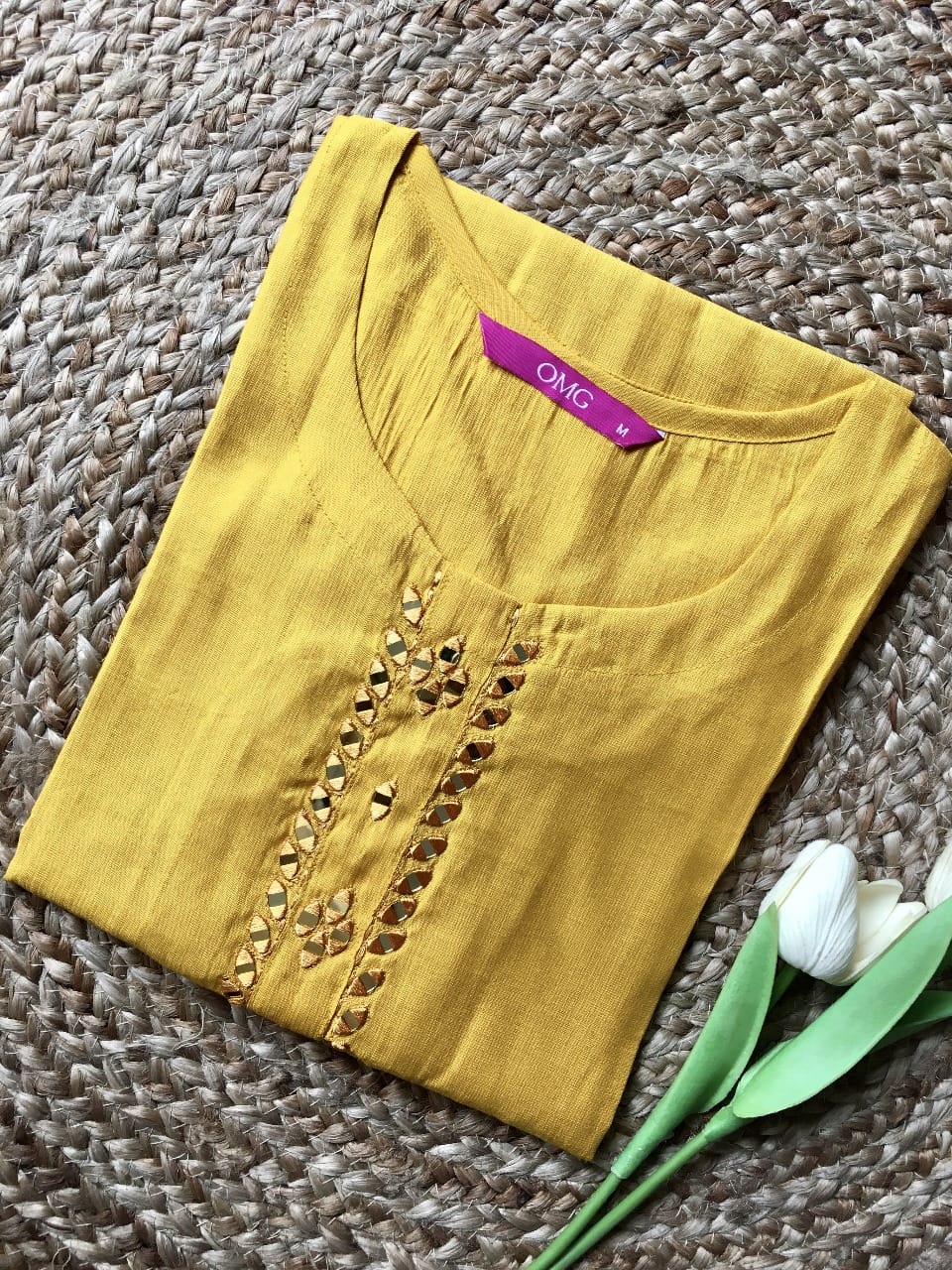 Pure Silk Embroidered Kurta