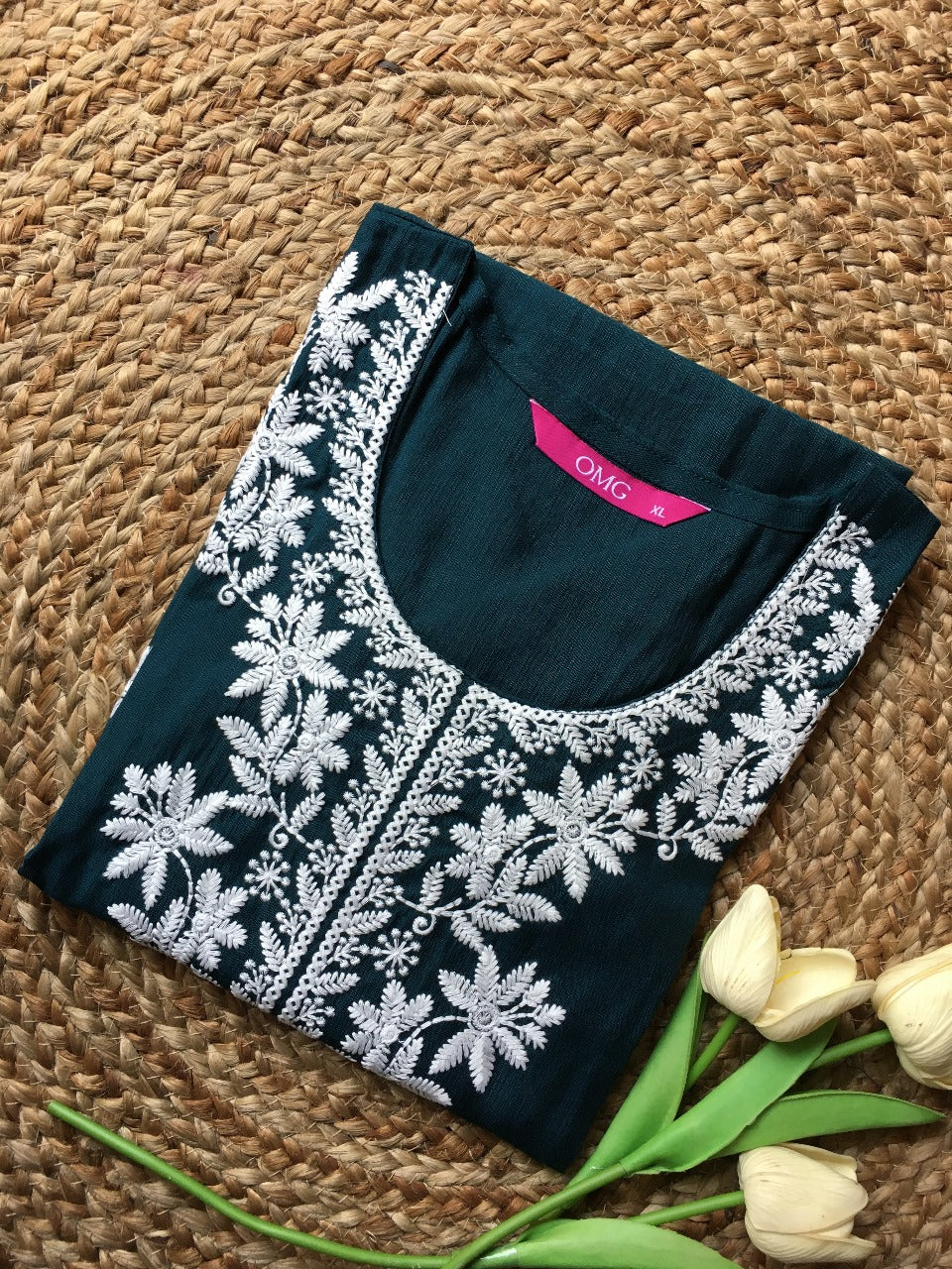 Pure Cotton Embroidered Kurta
