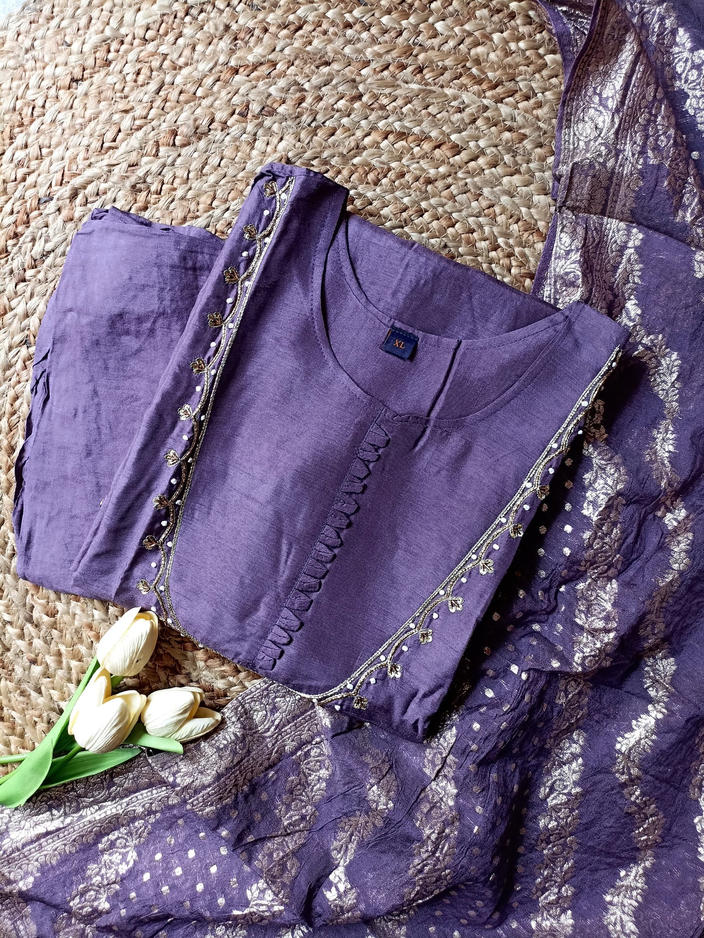 Pure Dola Silk Embroidered Partywear Suit