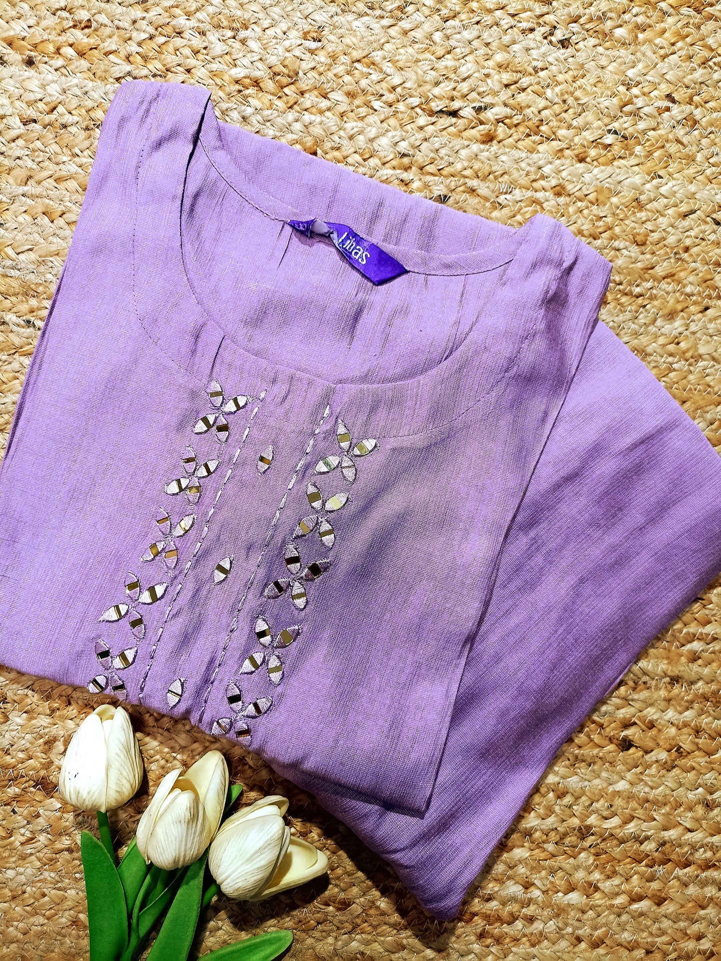 Cotton Silk Embroidered Kurta Pant Set