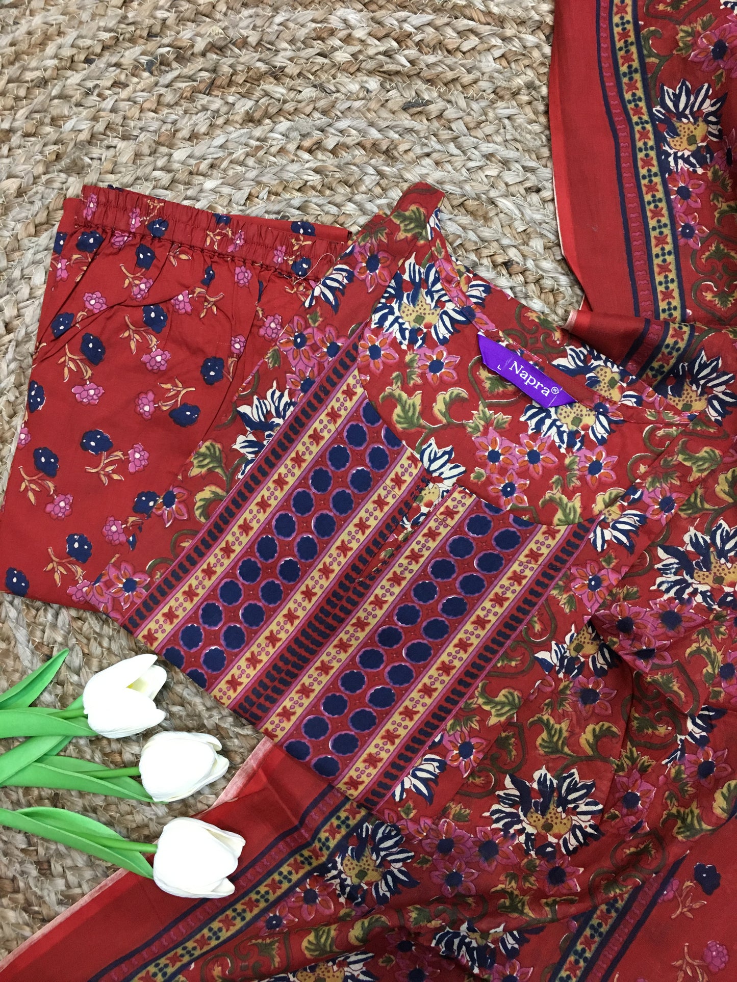 Pure Cotton Three Piece Suit
