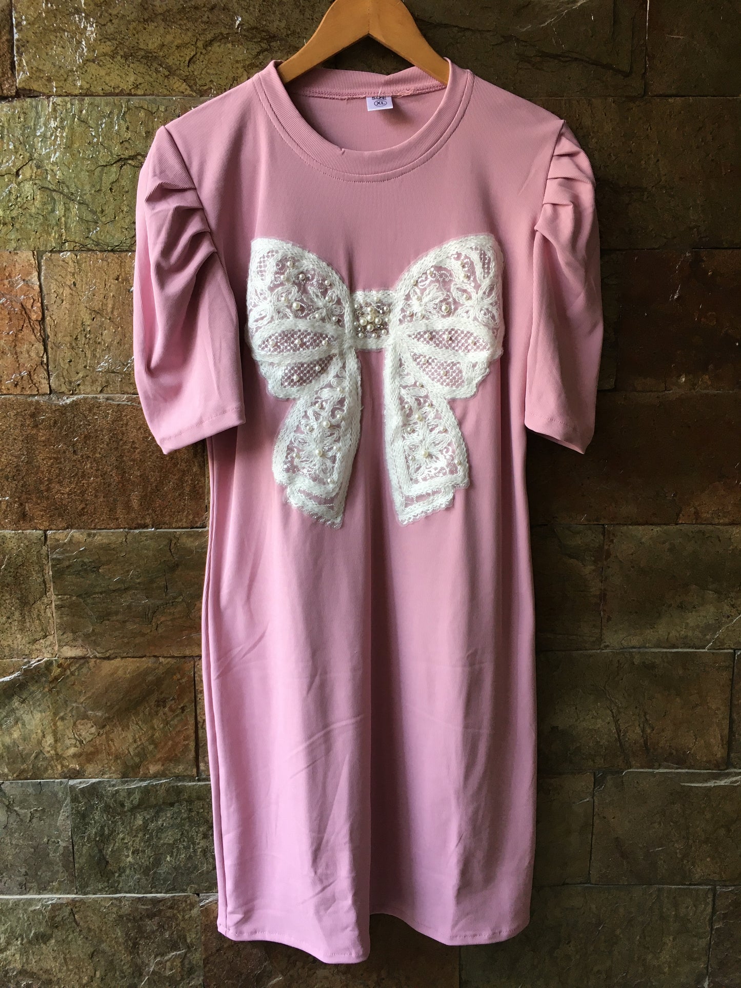 Beautiful Korean Ribbed Fabric Dress