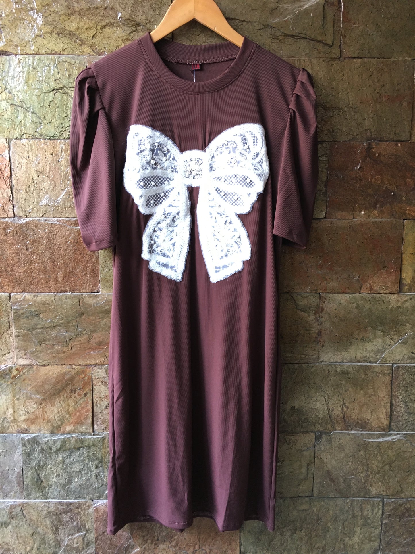 Beautiful Korean Ribbed Fabric Dress