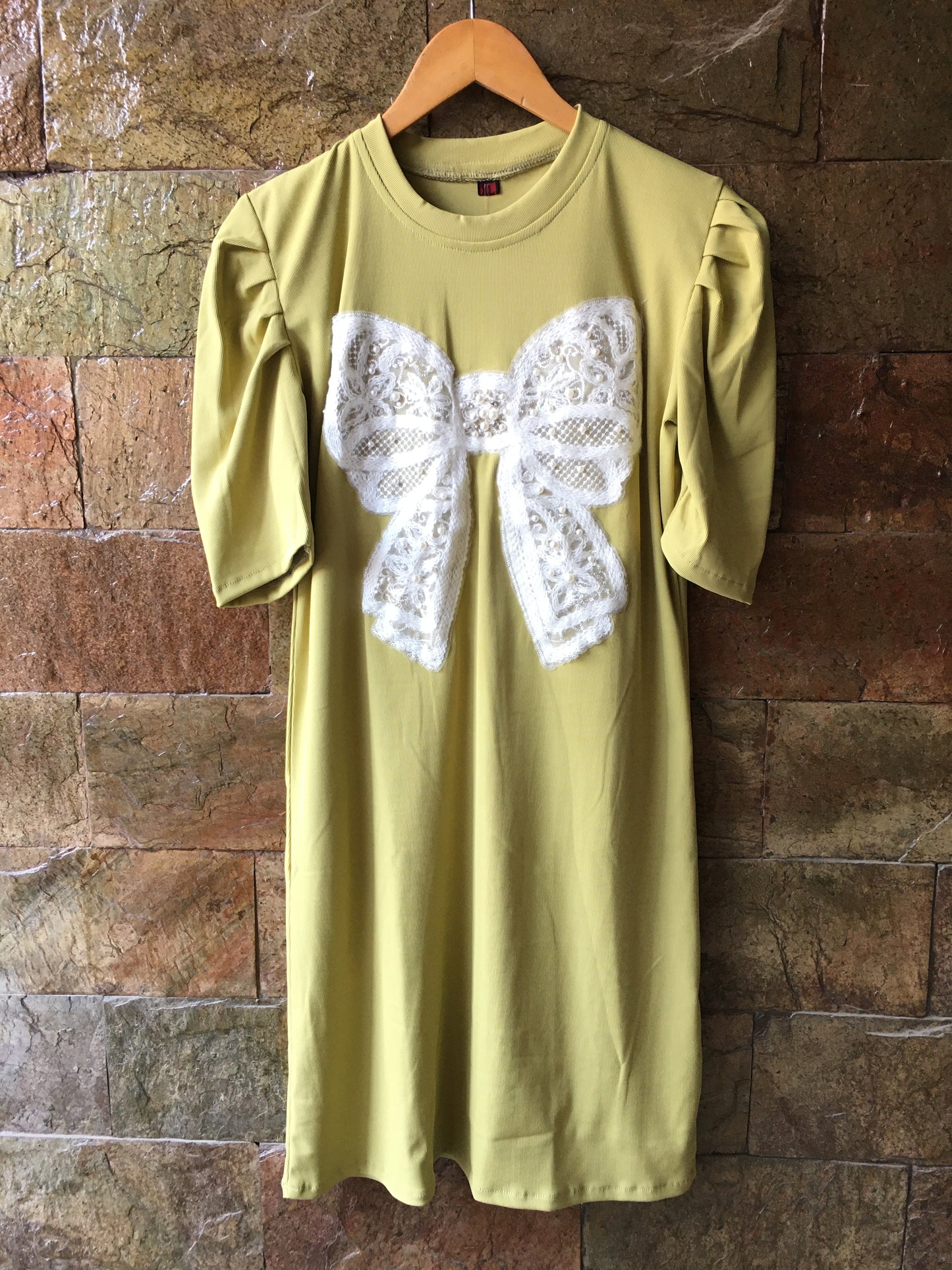 Beautiful Korean Ribbed Fabric Dress
