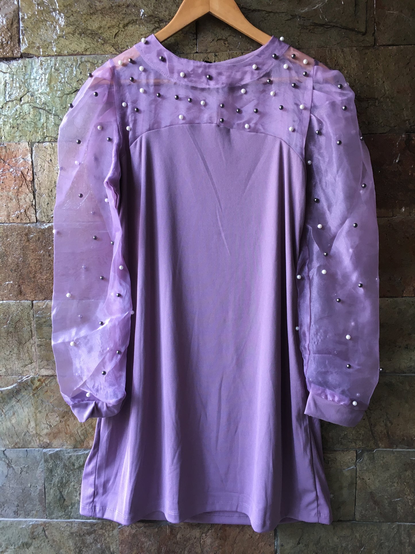 Beautiful Korean Ribbed Fabric Dress