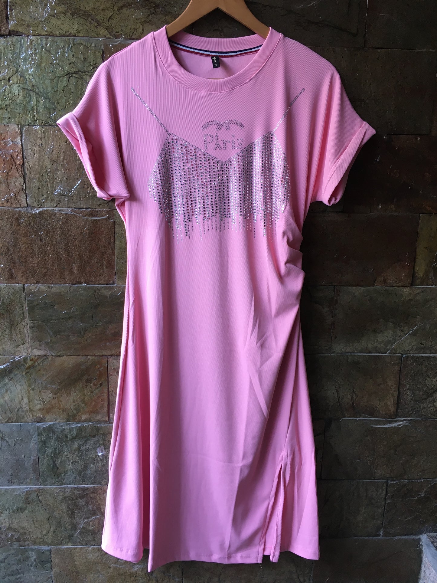 Beautiful Korean Ribbed Fabric Dress