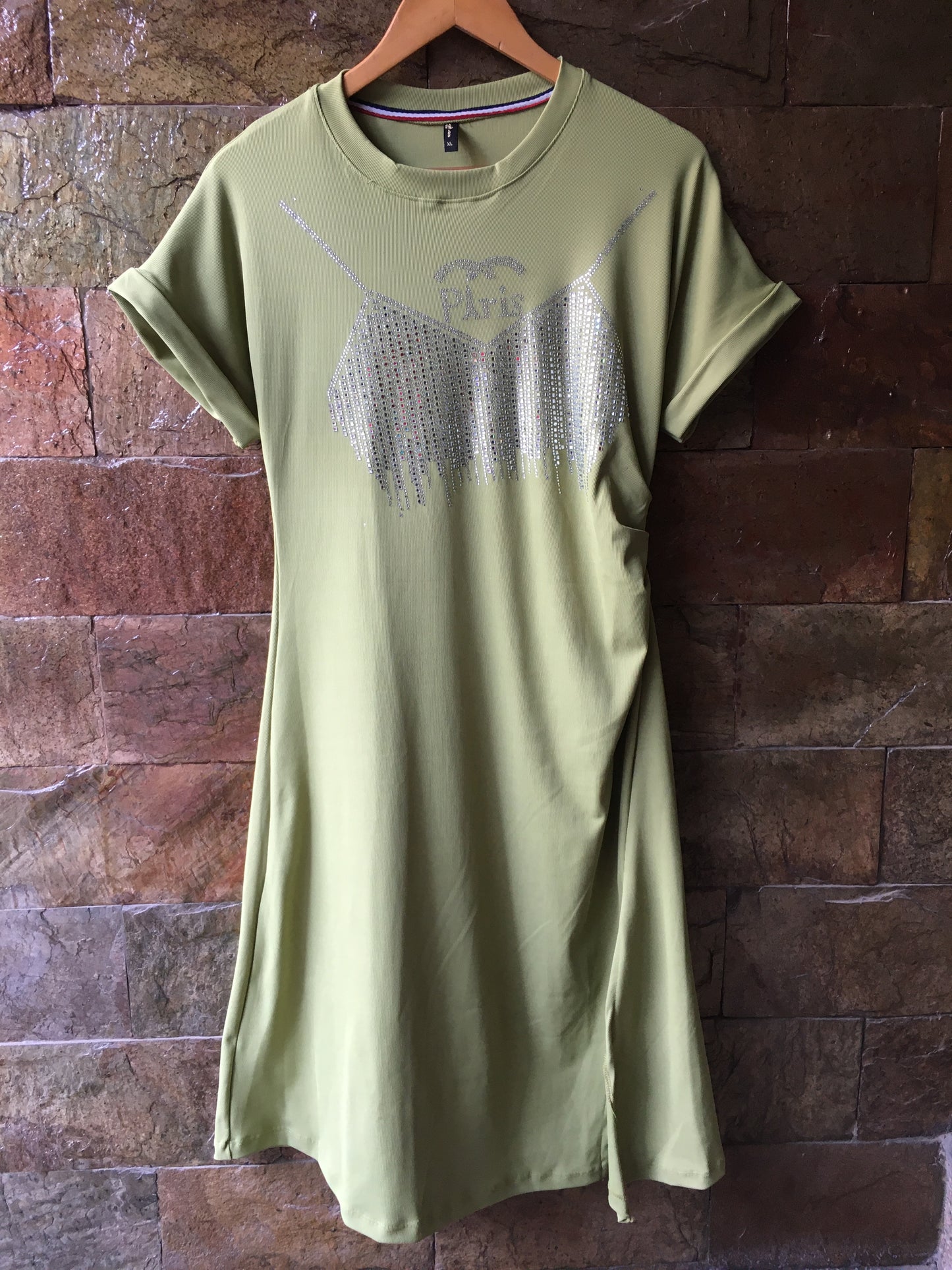 Beautiful Korean Ribbed Fabric Dress