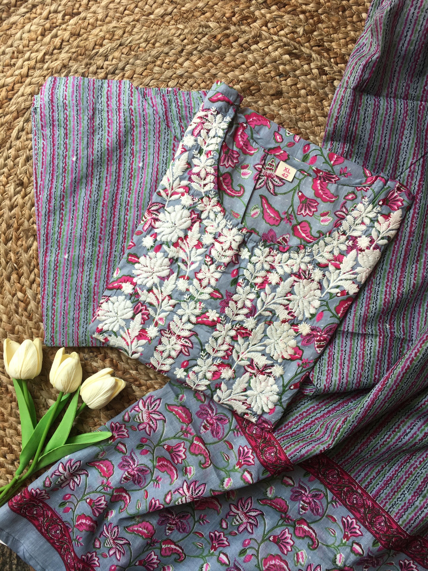 Pure Cotton Three Peice Suit