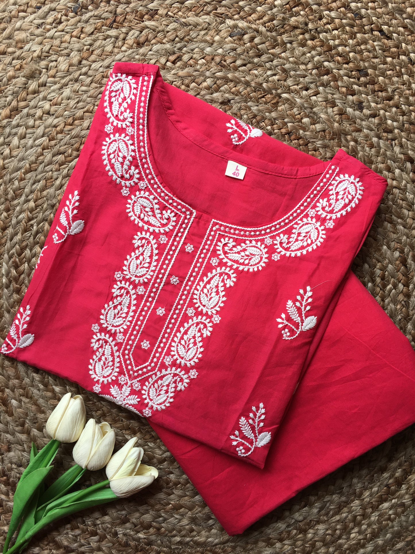 Pure Cotton Embroidered Co-ord Set