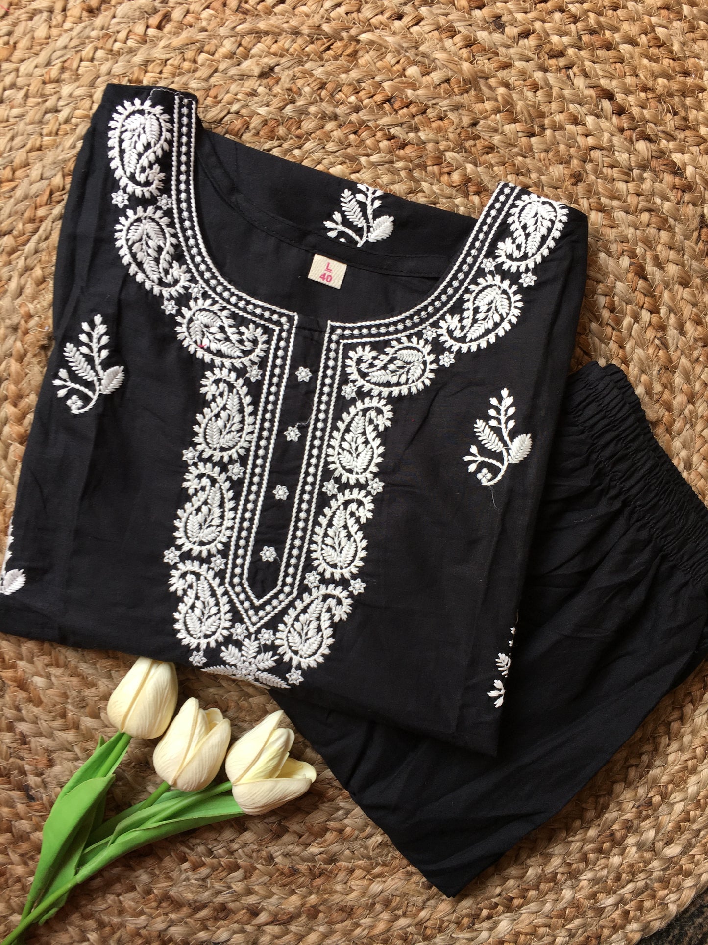 Pure Cotton Embroidered Co-ord Set