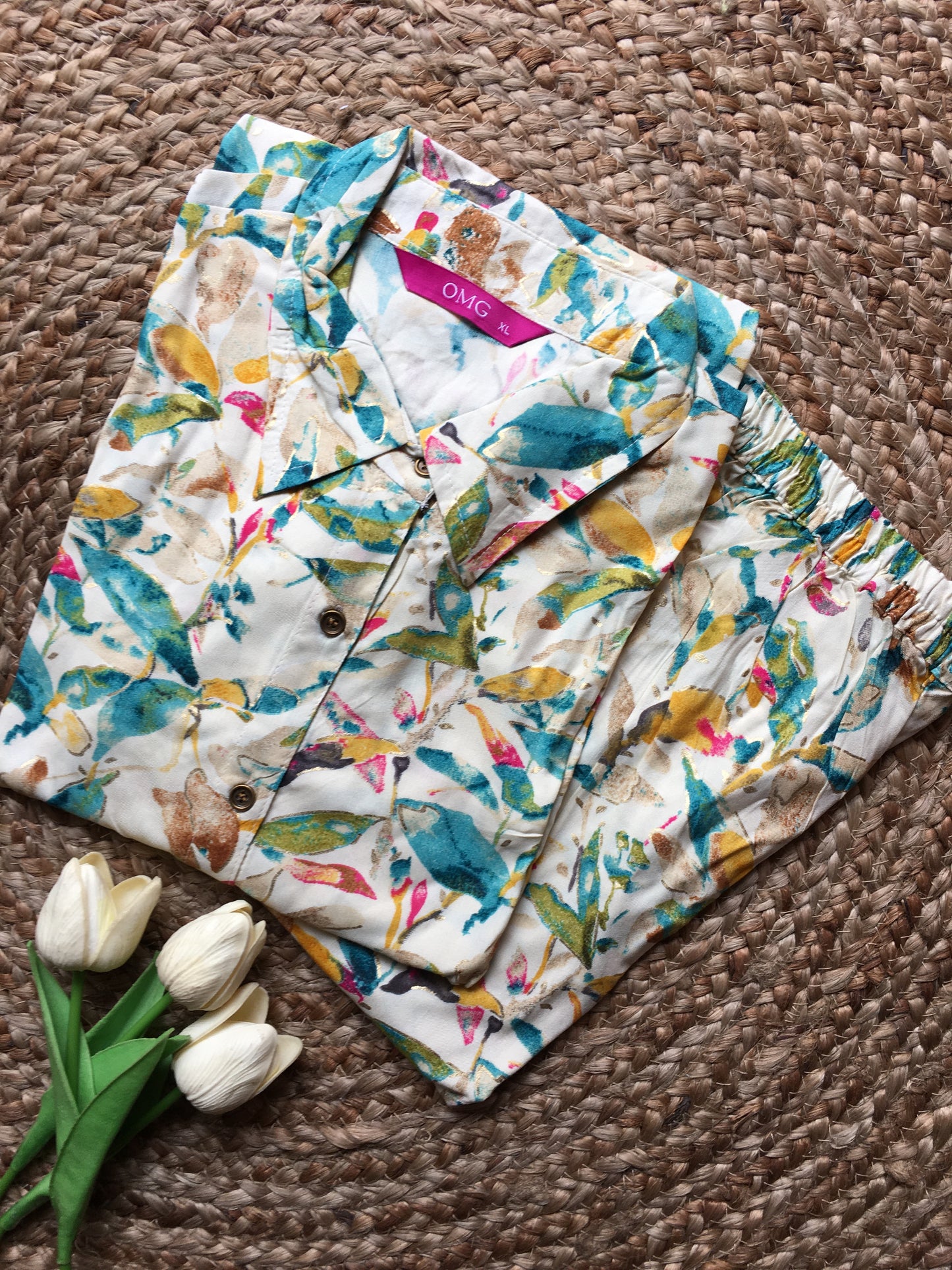 Pure Rayon Cotton Co-ord Set