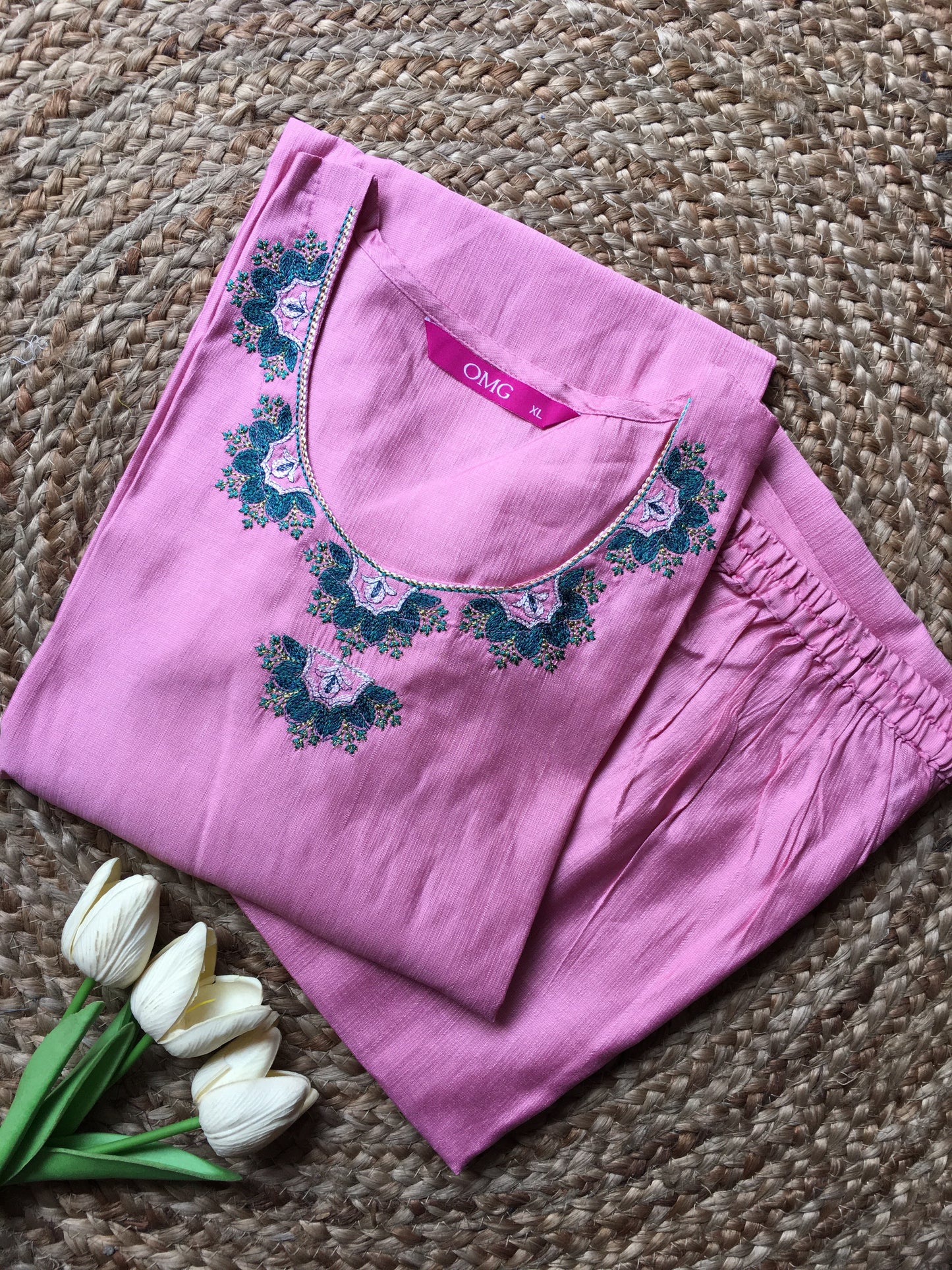 Pure Silk Kurta Pant Set
