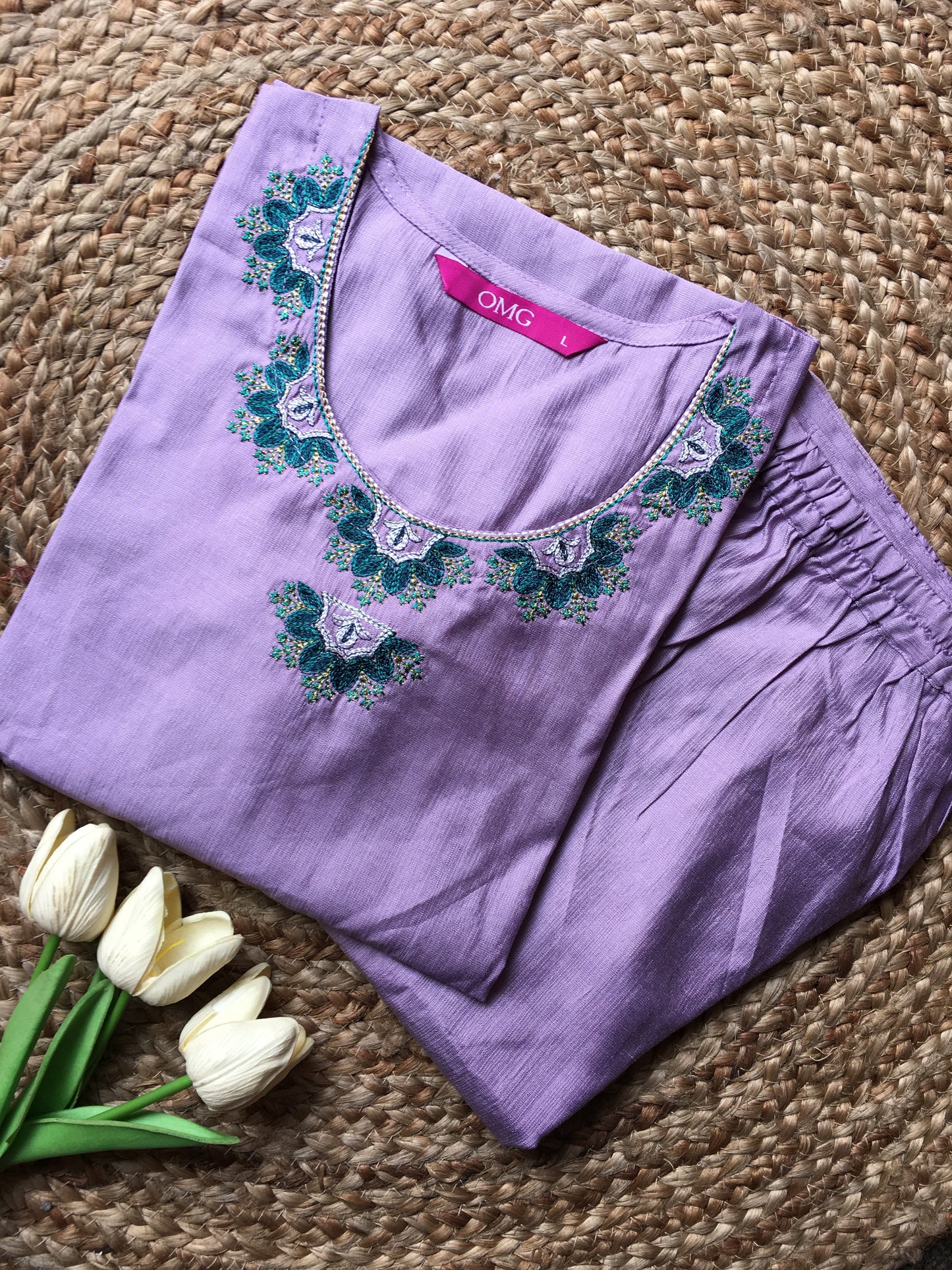 Pure Silk Kurta Pant Set
