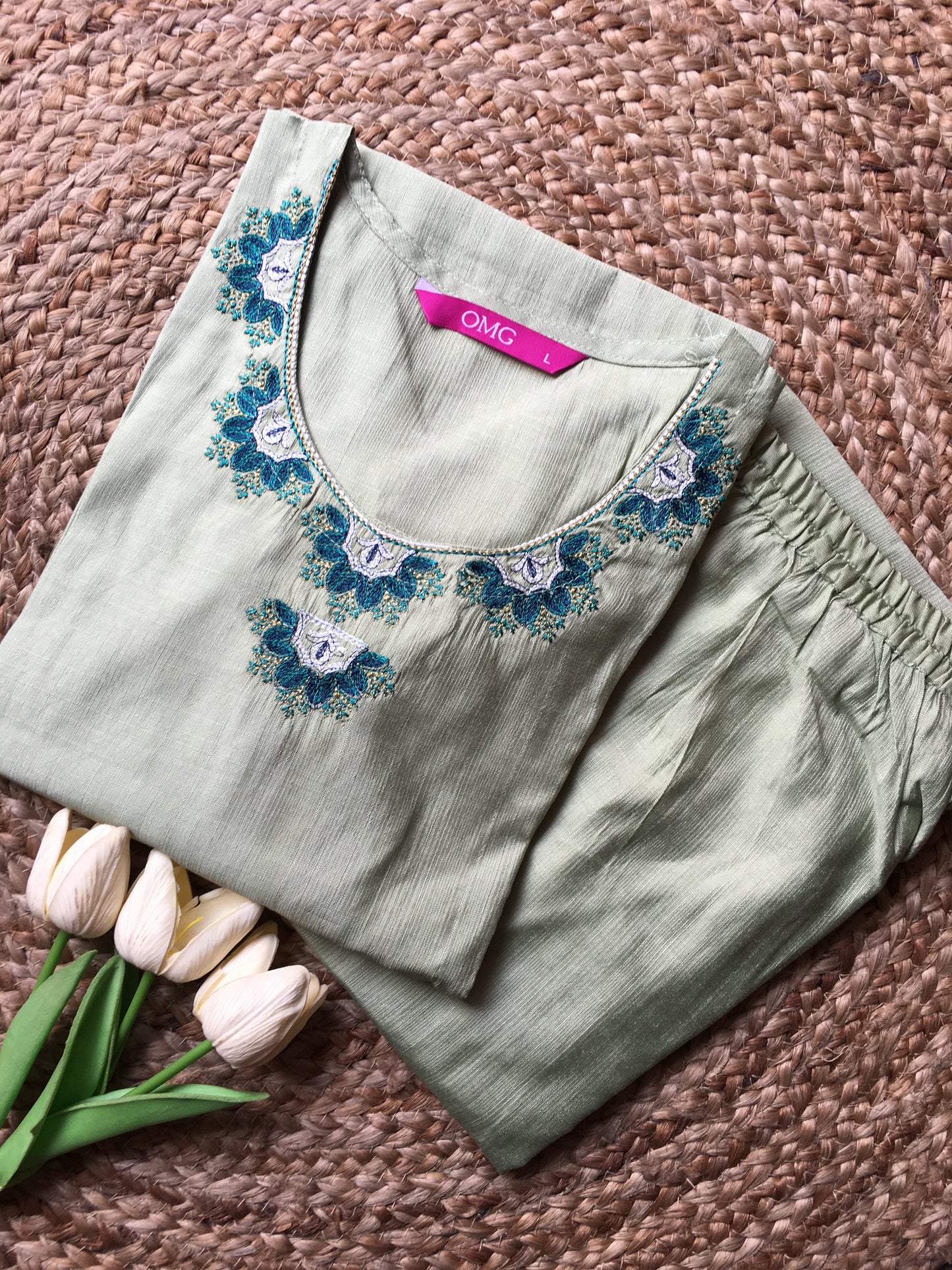Pure Silk Kurta Pant Set