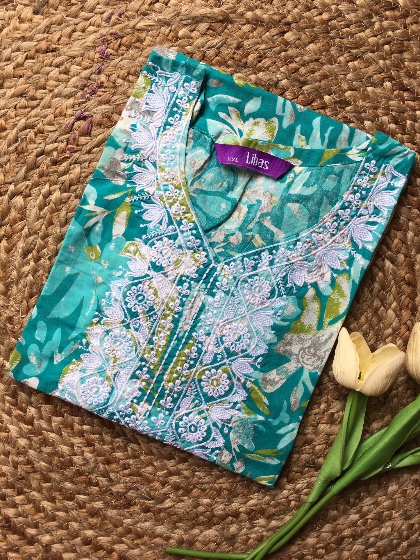 Pure Cotton Embroidered Kurta