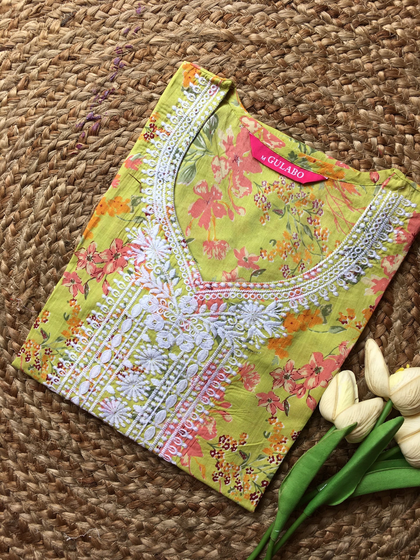 Pure Cotton Embroidered Kurta