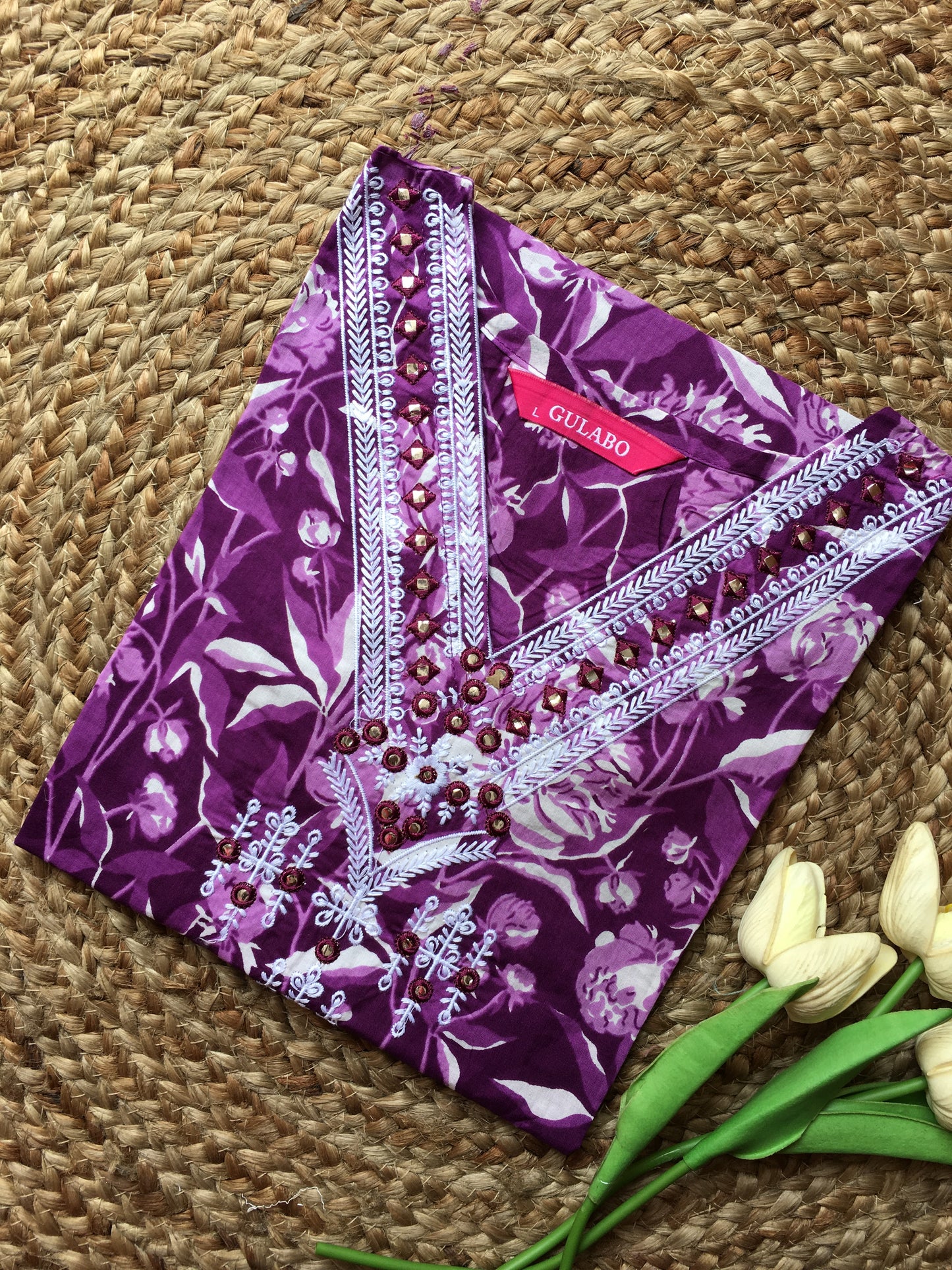 Pure Cotton Embroidered Kurta