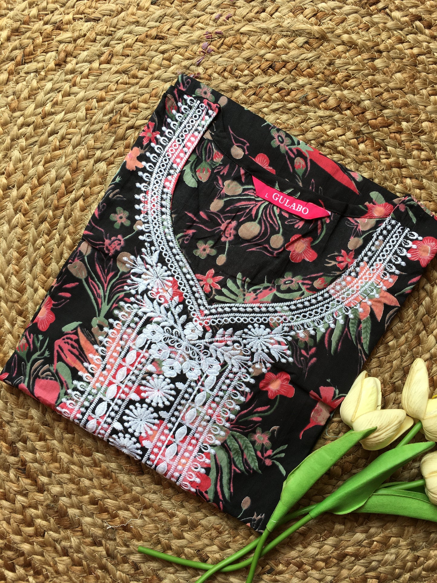 Pure Cotton Embroidered Kurta