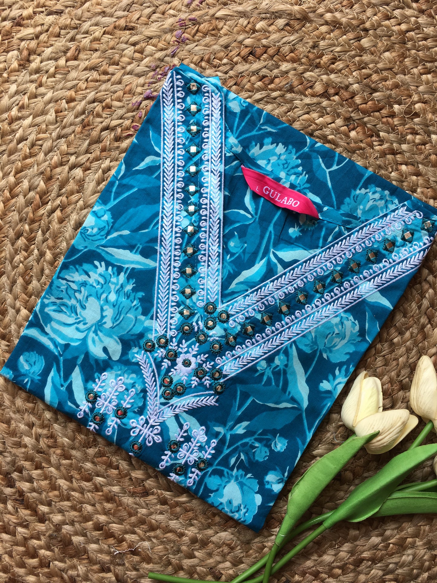 Pure Cotton Embroidered Kurta