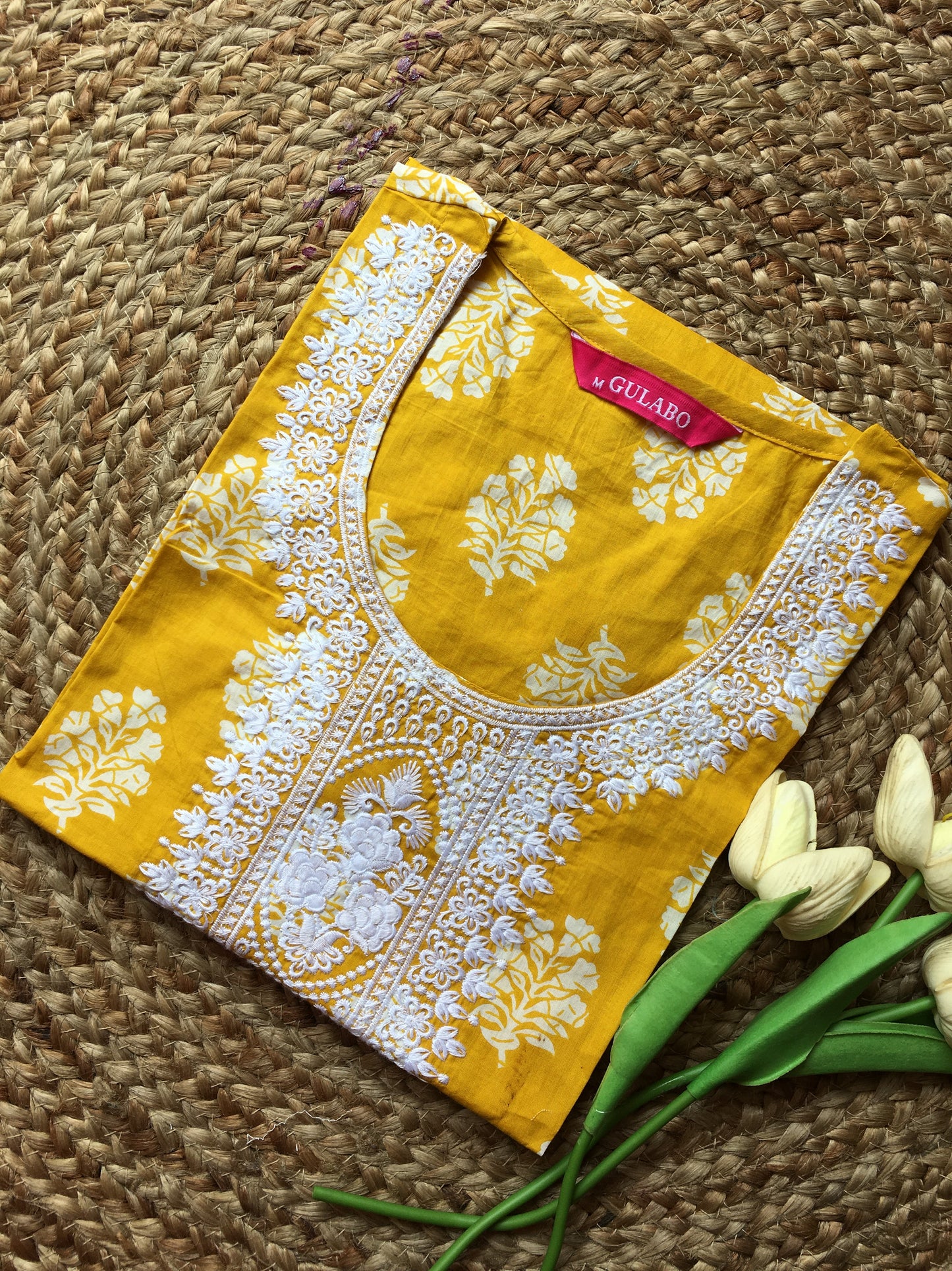 Pure Cotton Embroidered Kurta