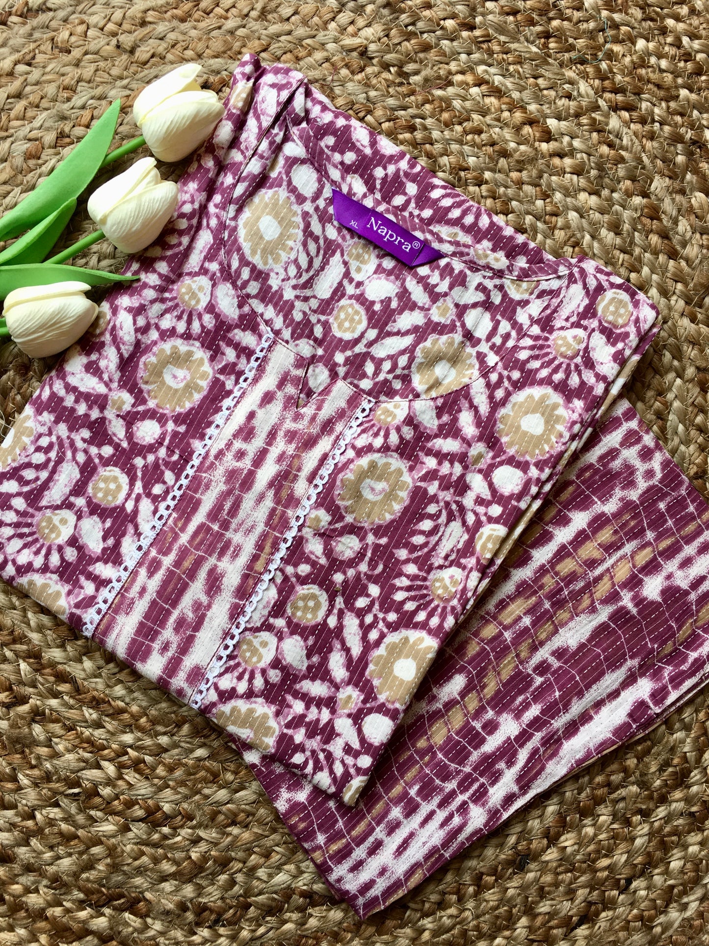 Pure Cotton Kurta Pant Set