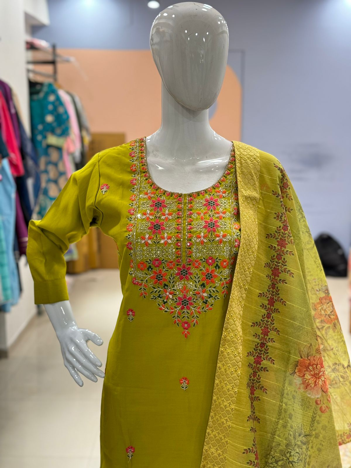Pure Handwork Embroidered Suit