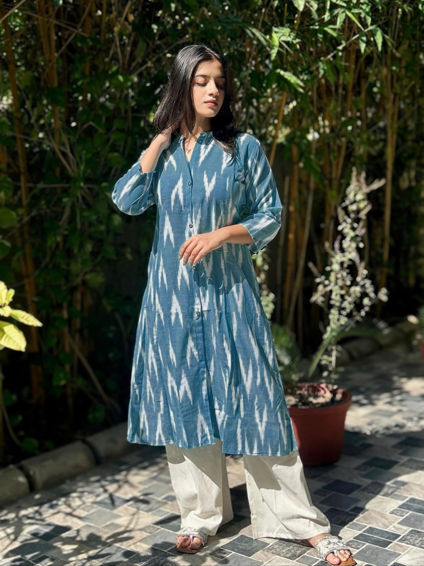 Cotton Two peice Kurta Culotte Set