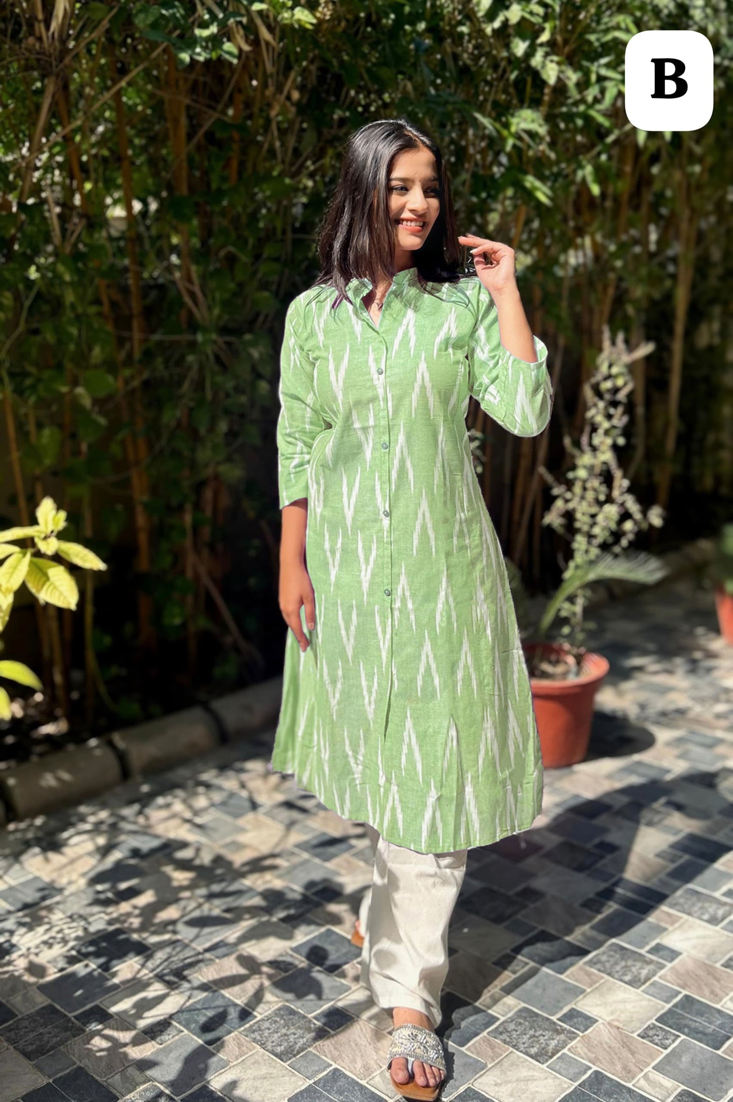 Cotton Two peice Kurta Culotte Set