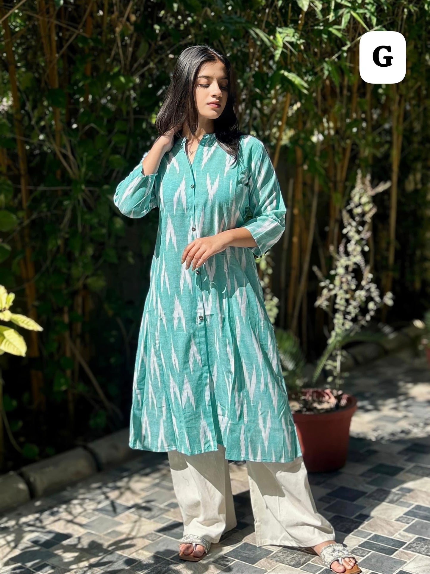 Cotton Two peice Kurta Culotte Set