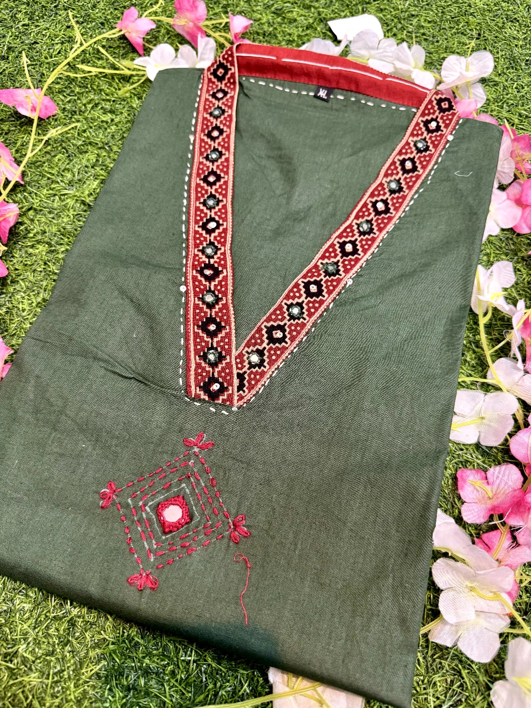 Embroidered Cotton Kurta