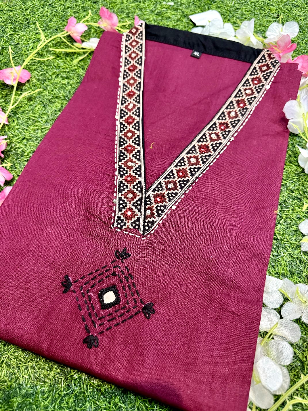 Embroidered Cotton Kurta
