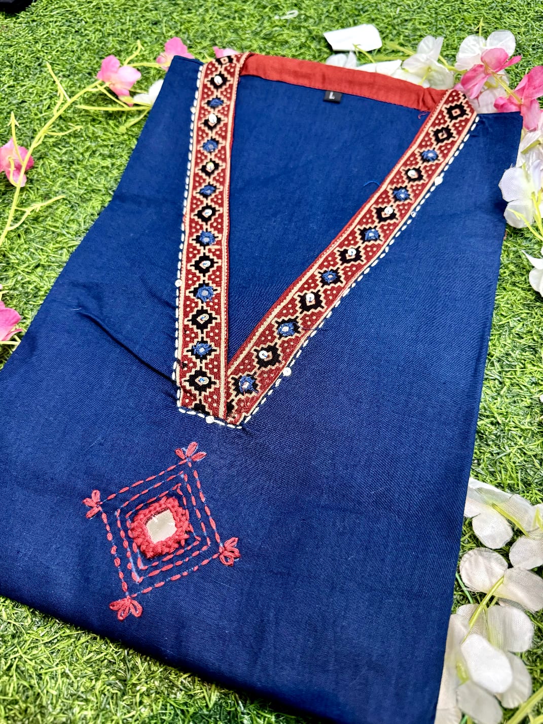 Embroidered Cotton Kurta