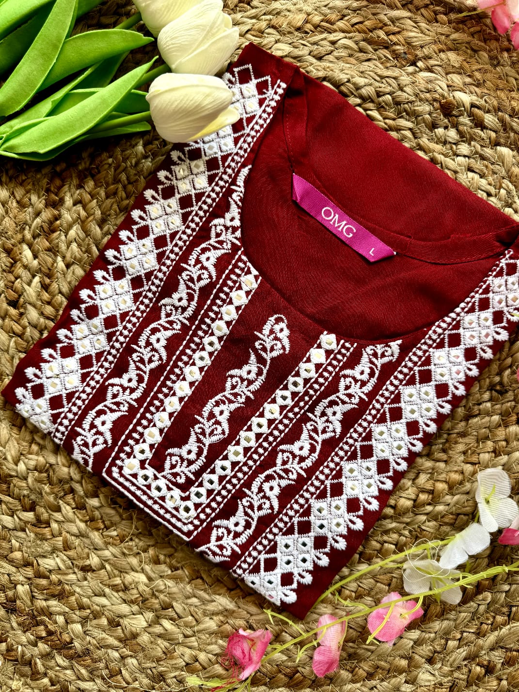 Cotton Embroide Short Kurta