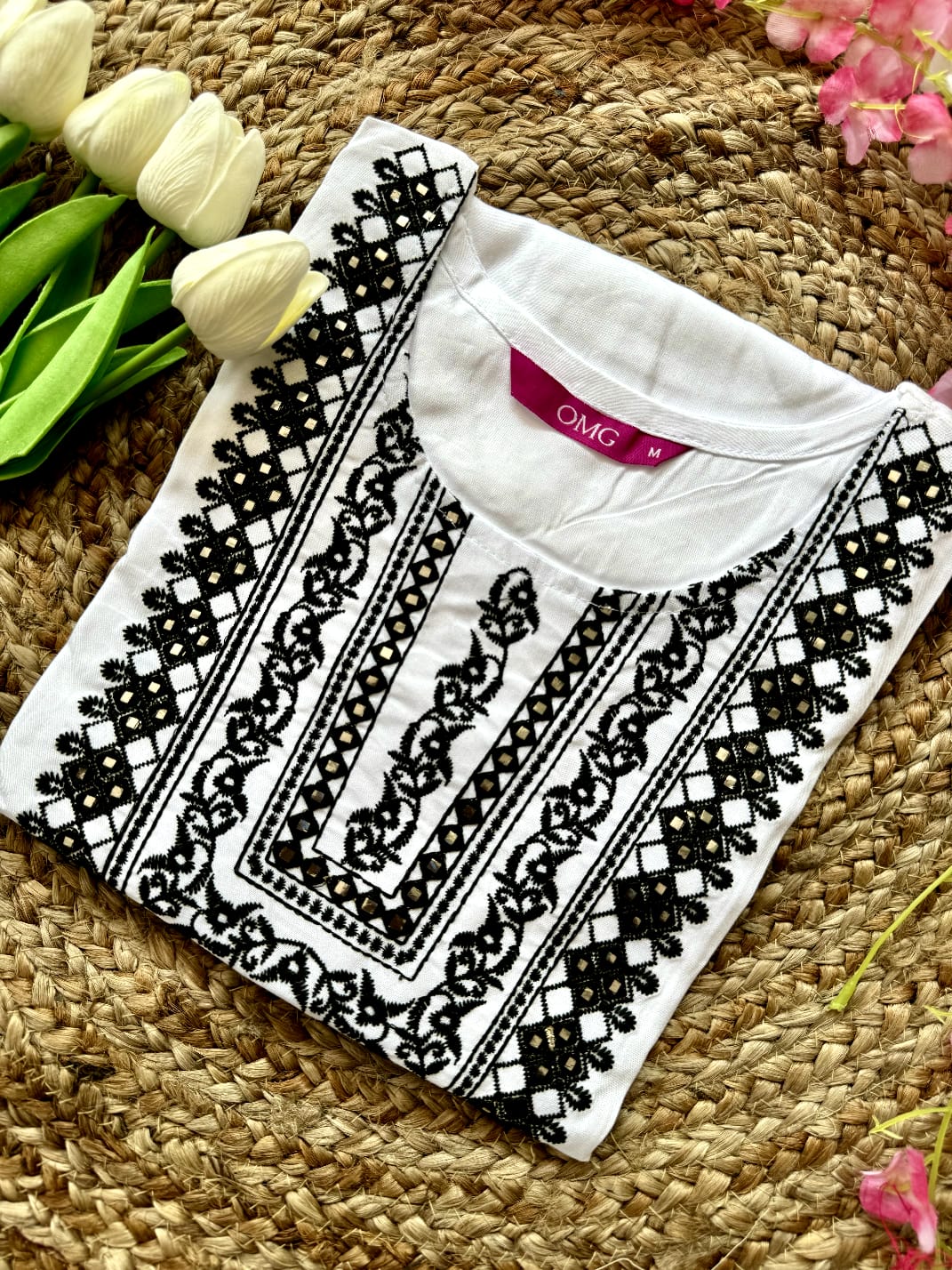 Cotton Embroide Short Kurta