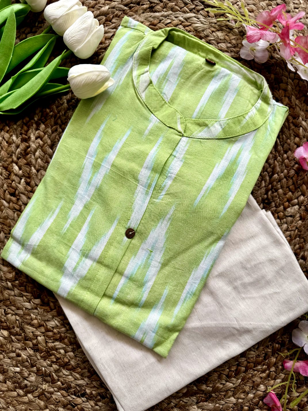 Cotton Two peice Kurta Culotte Set