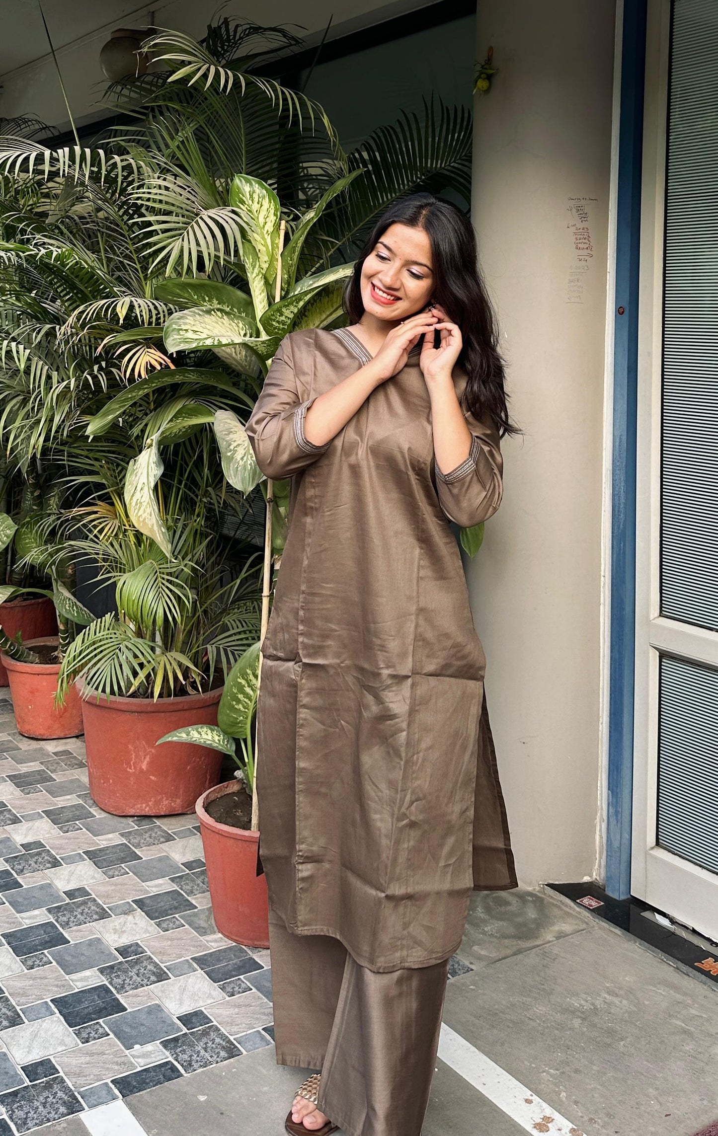 Cotton Two peice Kurta Palazoo Set