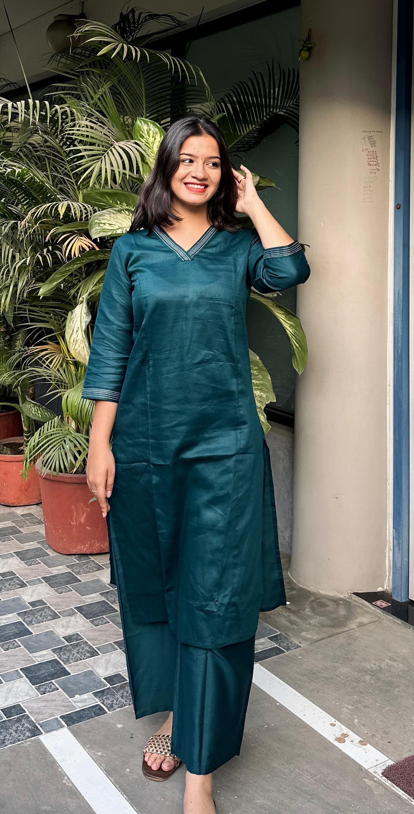 Cotton Two peice Kurta Palazoo Set