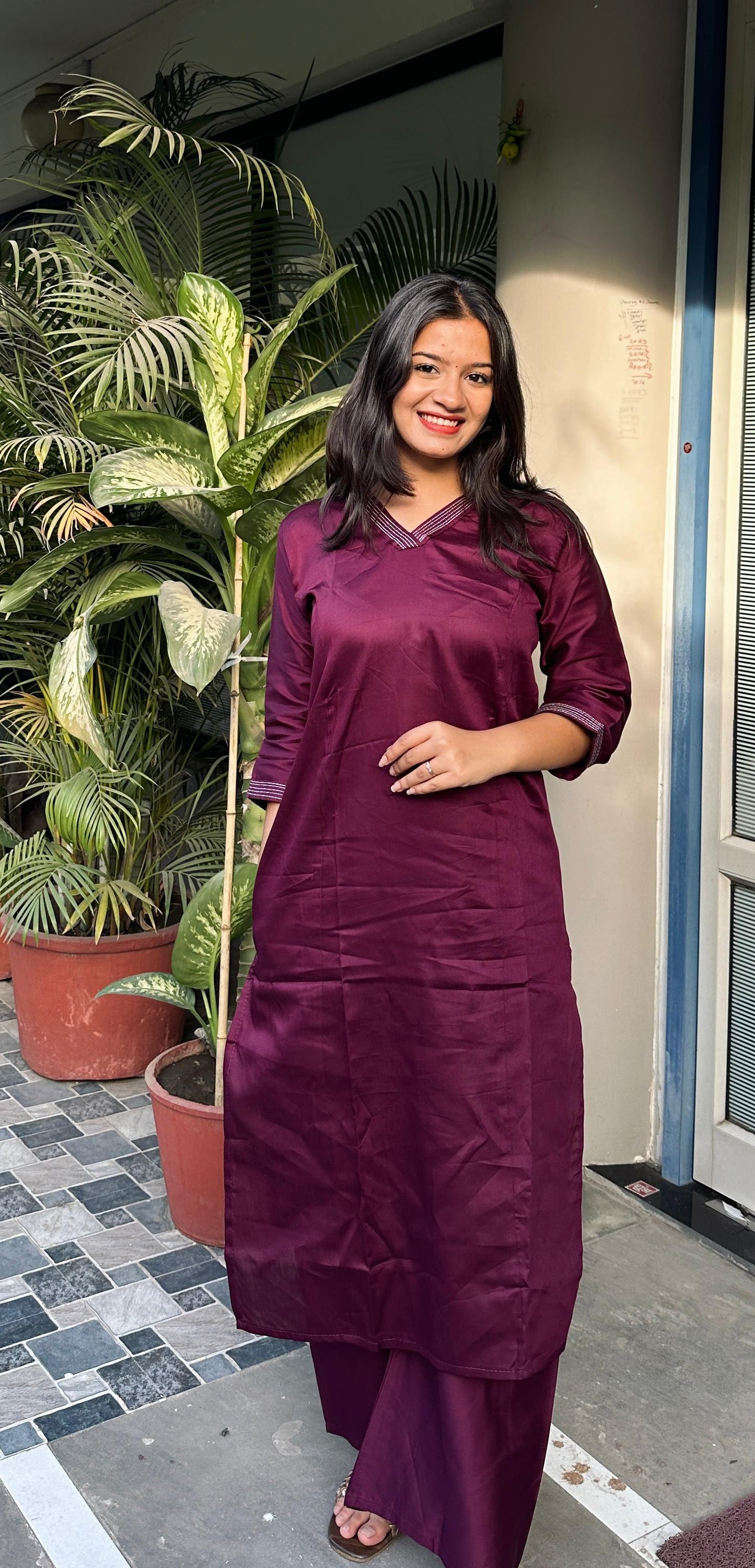 Cotton Two peice Kurta Palazoo Set