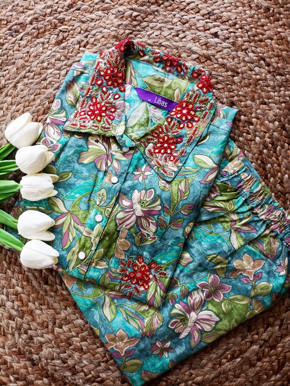 Embroidery Muslin Co-ord set