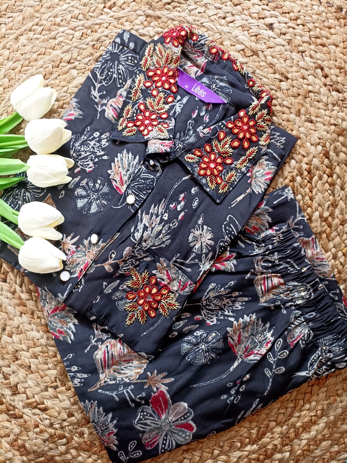 Embroidery Muslin Co-ord set