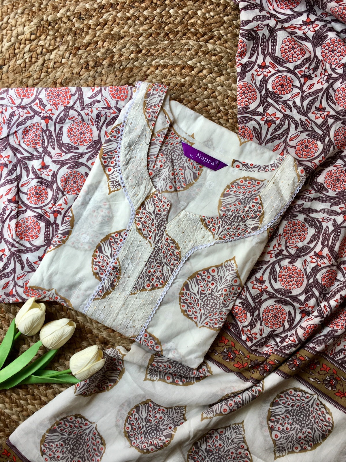 Pure cotton Three Peice Suit