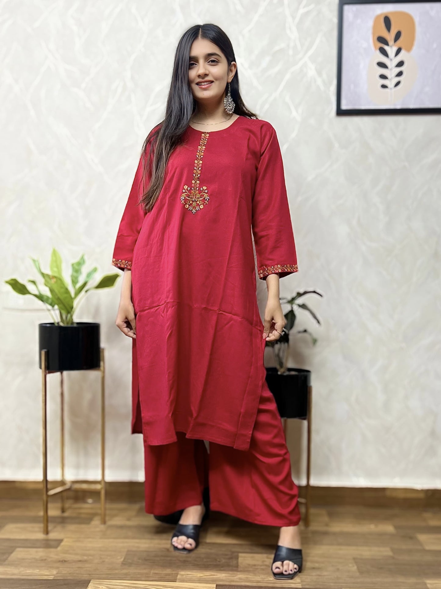 Premium Rayon Cotton Plazzo Set