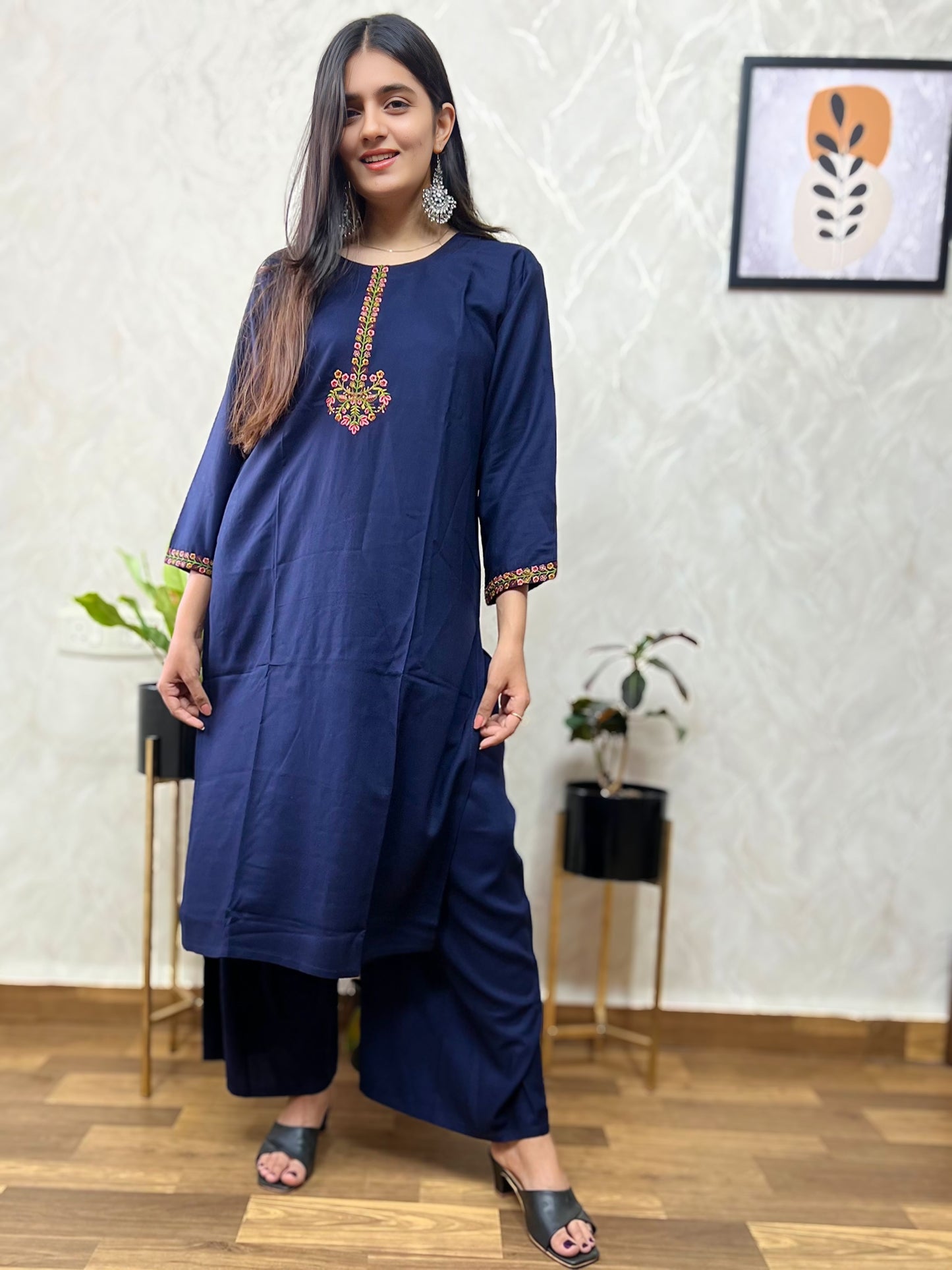 Premium Rayon Cotton Plazzo Set