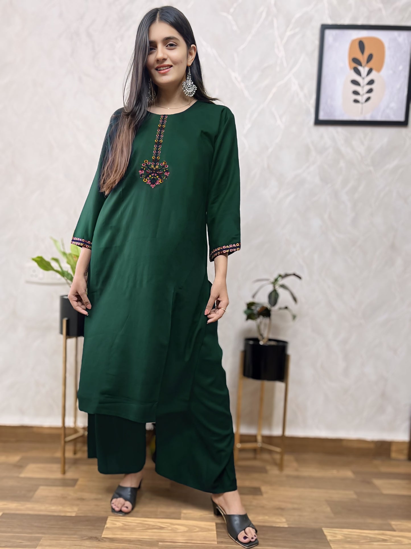 Premium Rayon Cotton Plazzo Set