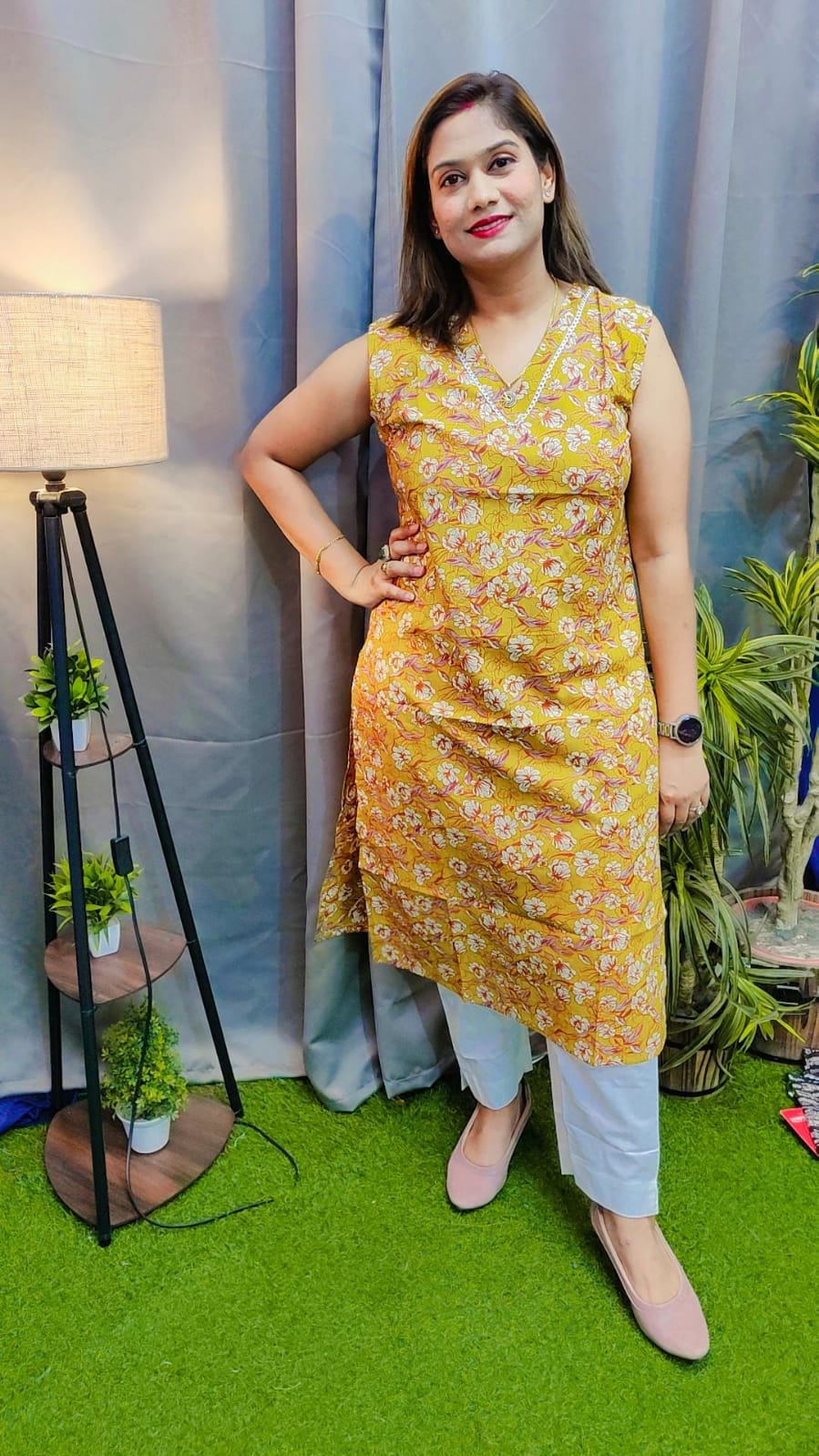 Pure Cotton Sleeveless Kurta