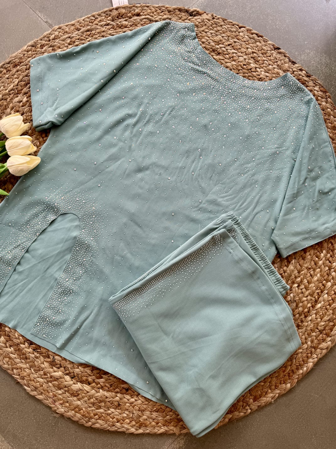 Partywear Co-ord Set with Siroski Work