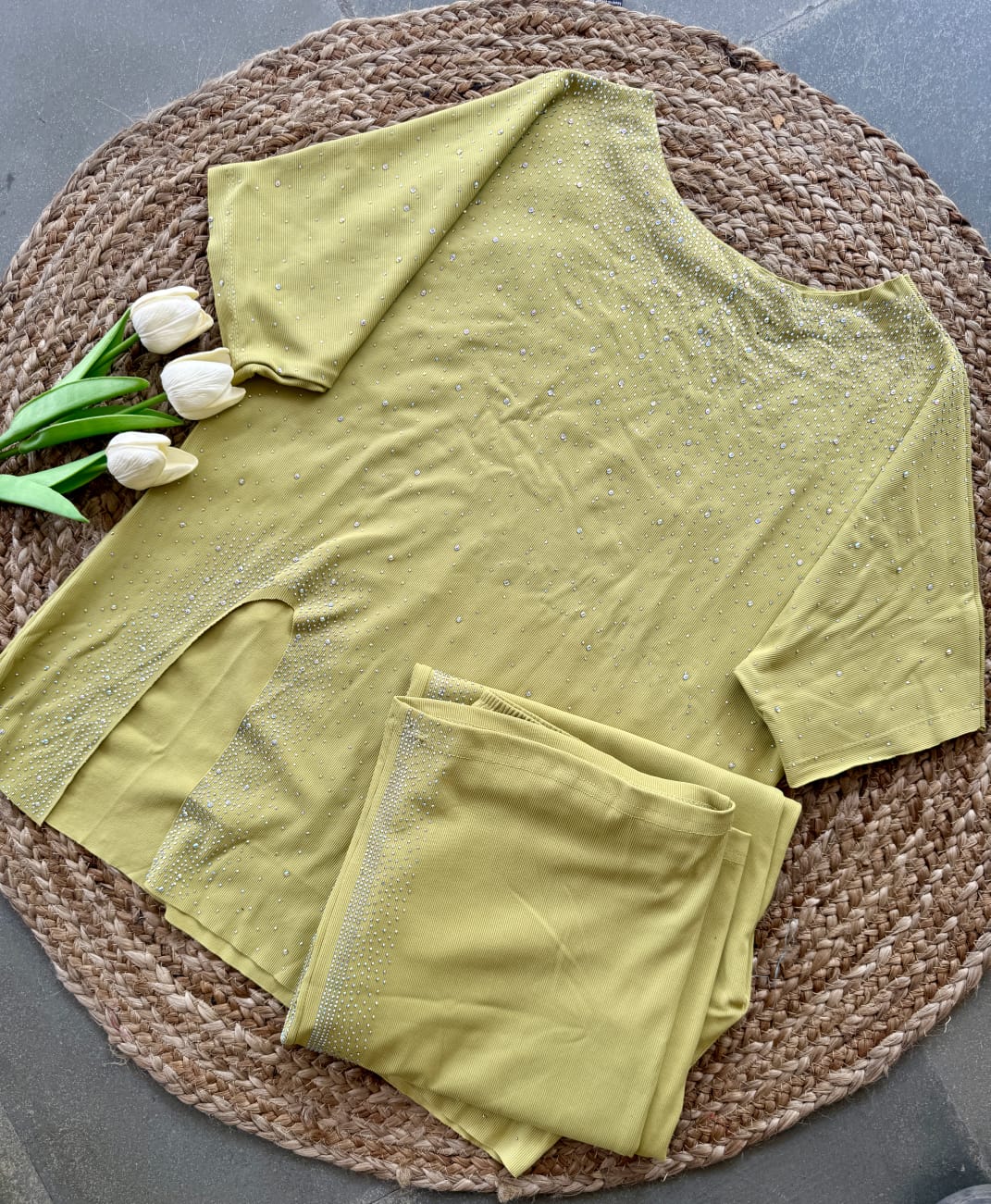 Partywear Co-ord Set with Siroski Work