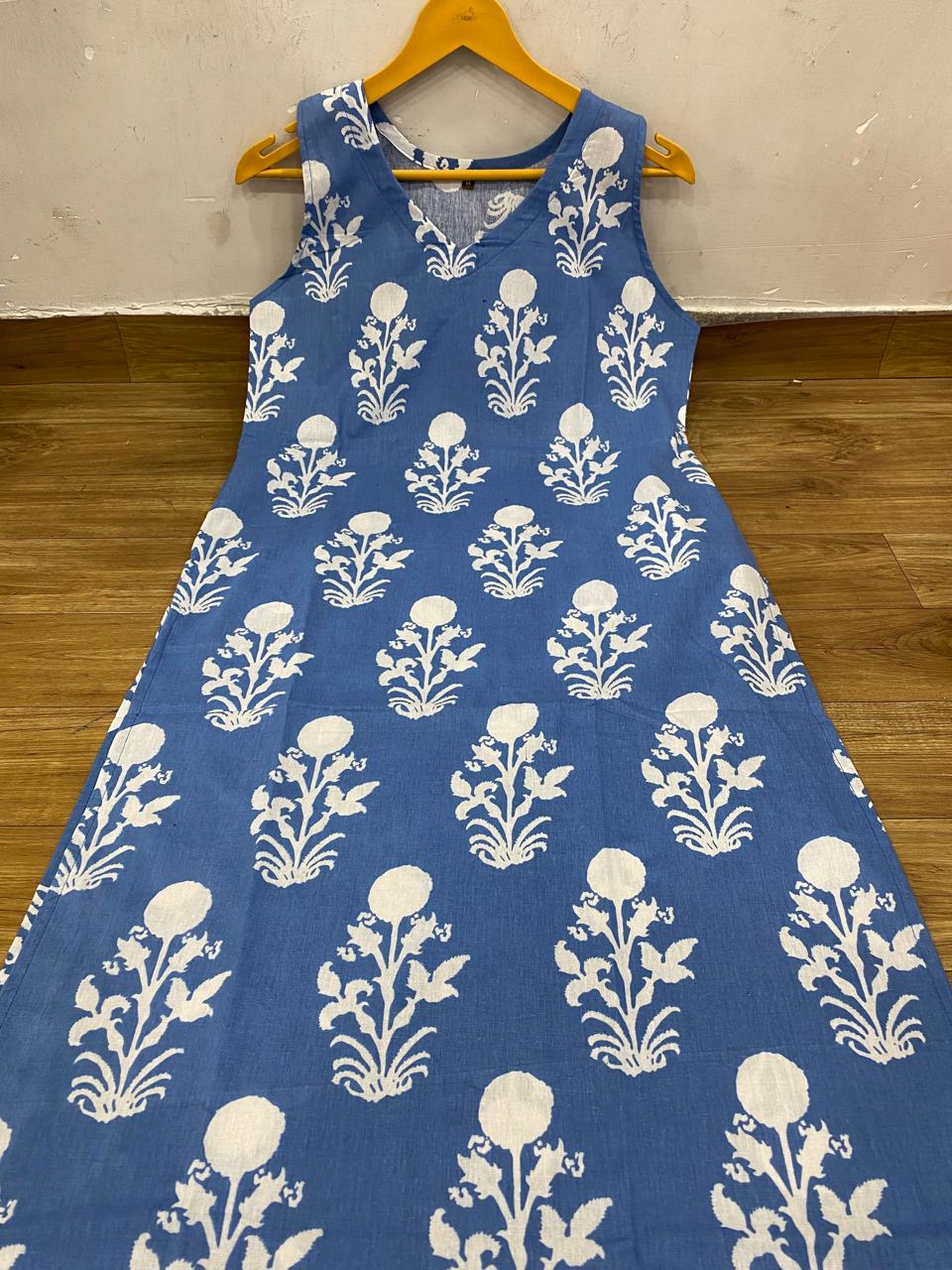 Cotton Kurta Sleeveless (Sleeve Attached)
